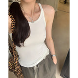 Retro Sling Vest For Women In Summer, The New Beautiful Back Wears A Sexy Spicy Girl Slim, Short Bottomed Top.