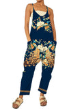 Yipinpay Summer New Fashion Leisure Loose Printed Jumpsuit