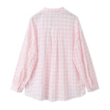 Yipinpay New Large Plaid Long-Sleeved Loose Version Shirt 1971060