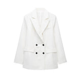 Yipinpay New Women's Double-Breasted Suit Jacket Straight Trousers 8194394 8003394