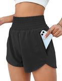 Yipinpay Women's Sports Shorts Quick-Dry Loose Leisure High-Waist Side Zipper Fitness Yoga Three-Point Shorts