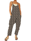 Yipinpay Summer New Fashion Leisure Loose Printed Jumpsuit