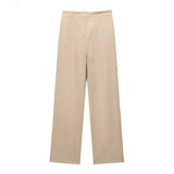 Yipinpay New Women's Double-Breasted Suit Jacket Straight Trousers 8194394 8003394