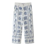 Yipinpay New Embroidery Fashion Baggy Trousers Wide-Legged Pants 2731240