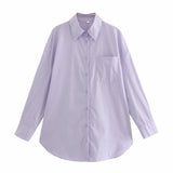 Yipinpay Ins14 Color Pocket Decoration Women's Basic Long-Sleeved Shirt In Spring And Summer Of 2024