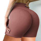 Yipinpay Waist, Abdomen, Hips, Peach, Elastic Fitness Training, Three-Point Yoga Short Trousers.