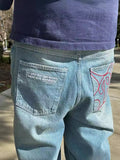 Yipinpay Clothes, Jeans, Y2K Pants, Hip-Hop Letters, Baggy Jeans, Men's Fashion.