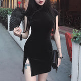 Yipinpay New Slim, High-Waisted Cheongsam Dress, Improved Winter Skirt, Vintage Dress, Ladies' Skirt