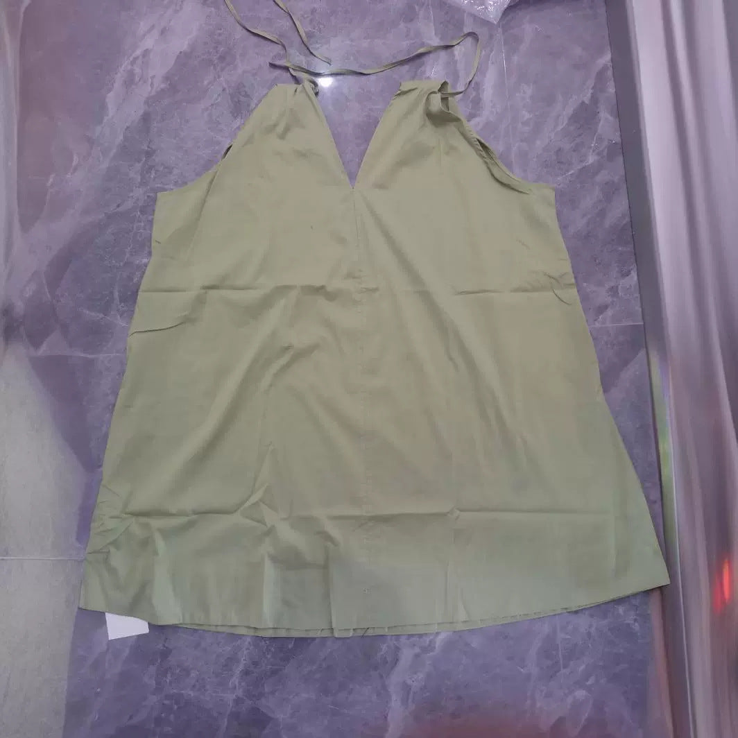 Yipinpay V-Collar Casual Loose Mini Dress In Spring