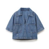 Yipinpay Denim Shirt 6164070 Double Cardigan Skirt 6164068 Suit