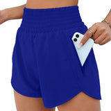 Yipinpay Women's Sports Shorts Quick-Dry Loose Leisure High-Waist Side Zipper Fitness Yoga Three-Point Shorts