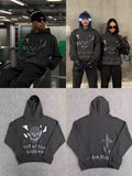 Yipinpay Skull Print Hooded Hoodie Ins Trendy Men's High Street Hoodie In Spring And Autumn