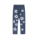 Yipinpay High Street Tide Card Letter Printed Loose Jeans Jacket Men's And Women's Same High Street Suit