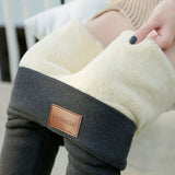 Yipinpay And Winter Cashmere Leggings, Leather Standard Trousers, Warm, Solid Color, Velvet, Thickened Trousers, Tights.