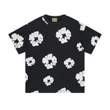 Yipinpay High Street Tide Card Letter Printed Loose Jeans Jacket Men's And Women's Same High Street Suit
