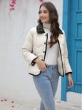Yipinpay Station New Cotton-Padded Clothes Ins Cotton-Padded Light Cotton-Padded Jacket 2024 Spring And Autumn Fashionable Ladies' Small Fragrant Style Jacket