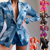 Yipinpay Independent Station New Fashion Fashion Suit Printed Shorts Set Girl