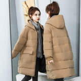 Fat Large Size Cotton-Padded Jacket Female 200 Fat Mm Loose Pregnant Women In The Long Down Cotton-Padded Jacket 300 Jin Coat Tide