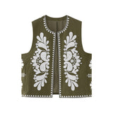 Yipinpay New Matching Color Embroidery Fashion Vest 6895054