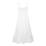 Yipinpay / Summer 2024 New European Station Laminated Poplin Dress Ladies' White Skirt 2673072