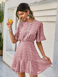 Yipinpay Spring / Summer New Front Piece Lace Dress INS Hem Cuff Lace Fringed Dress