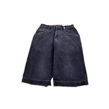 Yipinpay Shorts Y2K Hip-Hop Retro Skull Retro Denim Fitness Baggy Jeans Shorts