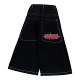 Yipinpay Baggy Jeans Y2K Original Hip-Hop Vintage Pattern Jeans Street Men Rest