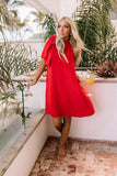 Yipinpay Style Lace-Up Dress For Spring / Summer 2024 Ins Simple Loose Dress For Women