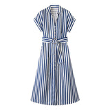 Yipinpay New Striped Blended Shirt Dress 2157058