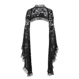 Yipinpay Spring 2024 New Sexy Cardigan Blouse Dark Style Slim Classical Lace Blouse Girl