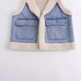 Yipinpay New Double-Sided Fur Integrated Pocket Vest 3548251405