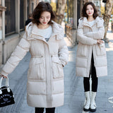 New Hooded Cotton-Padded Suit Korean Version Of The Large Size Long Loose Over The Knee Thick Padded Clothes Bread Coat