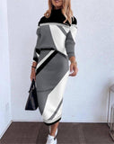 Yipinpay Autumn And Winter Large Size New Fashionable Dress Suit With Long Sleeves And High Collar