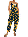 Yipinpay Summer New Fashion Leisure Loose Printed Jumpsuit