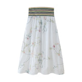 Yipinpay Summer Flower Embroidered Shirt 5770037 Embroidered Flute Skirt 5770038