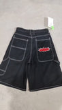 Yipinpay Y2K Vintage Denim Shorts Men's Harajuku Punk High-Waisted Denim Shorts
