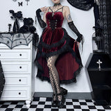 Yipinpay Autumn's New Dark Sexy Hot Girl Slim, Neck Tie, Waist Tie, Dress Girl