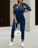 Yipinpay 2024 Autumn New Fashion Printing 2-Piece Suit Girl