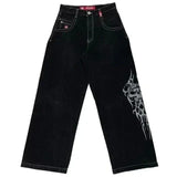 Yipinpay Baggy Jeans Y2K Original Hip-Hop Vintage Pattern Jeans Street Men Rest