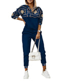 Yipinpay 2024 Autumn New Fashion Printing 2-Piece Suit Girl