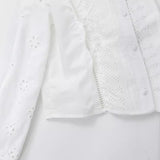 Yipinpay Spring New Women's Fashion Leisure Hollow Embroidered Shirt 8741047