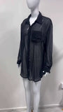 Yipinpay Women's Wear Popular Fashion Long-Sleeved Thin Lapel Sequined Shirt Leisure Shirt
