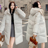 Jacket Women's Winter Jacket Cotton-Padded Jacket 2024 New Burst Plus Thick Autumn And Winter Oversize Long Korean Department