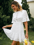 Yipinpay Spring / Summer New Front Piece Lace Dress INS Hem Cuff Lace Fringed Dress