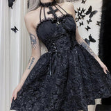 Yipinpay Halloween Dress A New Winter Style Dress With A Cross Neck And A Dark Waist