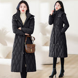 Cotton-Padded Clothes Female Long Money Over The Knee Can Remove Cap Down Cotton-Padded Jacket Show Thin Two Wear Can Take Off Discharge Cotton-Padded Clothes Add Thick Coat