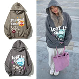 Yipinpay Skull Print Hooded Hoodie Ins Trendy Men's High Street Hoodie In Spring And Autumn