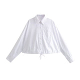 Yipinpay New Loose Version Short Rope Detail Shirt 1223363001