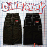 Yipinpay Baggy Jeans Street Hip-Hop Rock Pattern Harajuku Wide-Legged Straight-Leg Pants