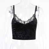 Yipinpay 212005 Sexy Lace Sling Vest Feminine Slim Spicy Girl Navel Blouse